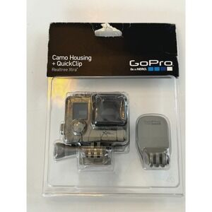 NEW GoPro Realtree Xtra Camo Housing + Quick Clip for Hero4 Black/Silver HERO3+